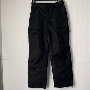 Arctic Quest Kids Black Ski-Snowboard Elastic Waist Back Side Pants Size M/12-14